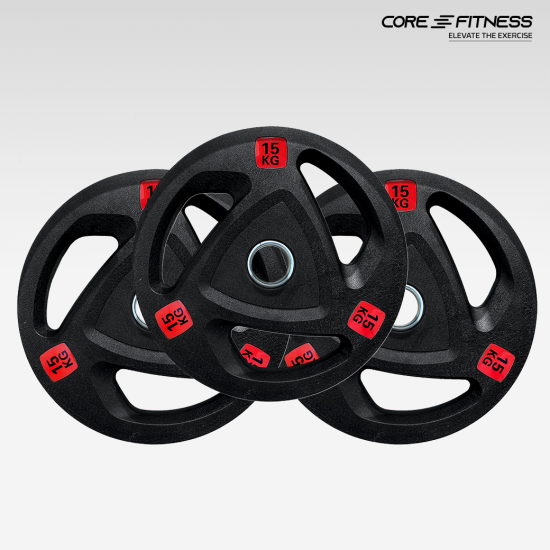 Core-Fitness Weight Premium Rubber Plate (P5338) แผ่นน้ำหนักยางสำหรับบาร์เบล (ราคาต่อ 1 ชิ้น) Core-Fitness Weight Premium Rubber Plate (P5338) แผ่นน้ำหนักยางสำหรับบาร์เบล (ราคาต่อ 1 ชิ้น)