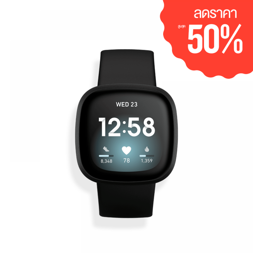 (สินค้าตัวโชว์) Fitbit Versa 3 สมาร์ทวอทช์ GPS ฟิตเนส & สุขภาพ