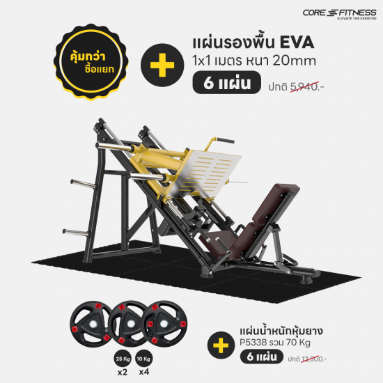 Leg press 45 Degree TN91 เครื่องบริหารกล้ามขา มาตรฐานฟิตเนสเซ็นเตอร์ 