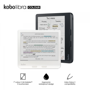 Kobo Libra Colour eReader 7" (พร้อม Kobo Stylus 2 White) เครื่องอ่านหนังสือ หน้าจอ 7 นิ้ว Kobo Libra Colour eReader 7" (พร้อม Kobo Stylus 2 White) เครื่องอ่านหนังสือ หน้าจอ 7 นิ้ว