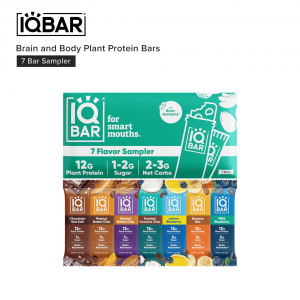 IQBAR Brain and Body Plant Protein Bars (7 Bar Sampler) โปรตีนบาร์จากพืช เสริมสมองและร่างกาย