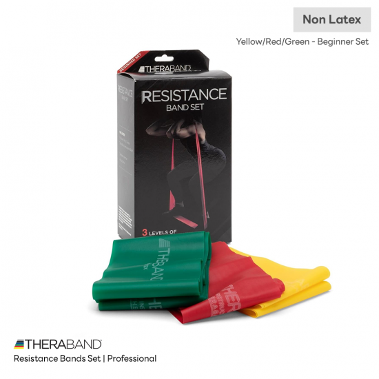 THERABAND Resistance Bands Set (Professional) ยางยืดสำหรับออกกำลังกาย ฟิตเนส