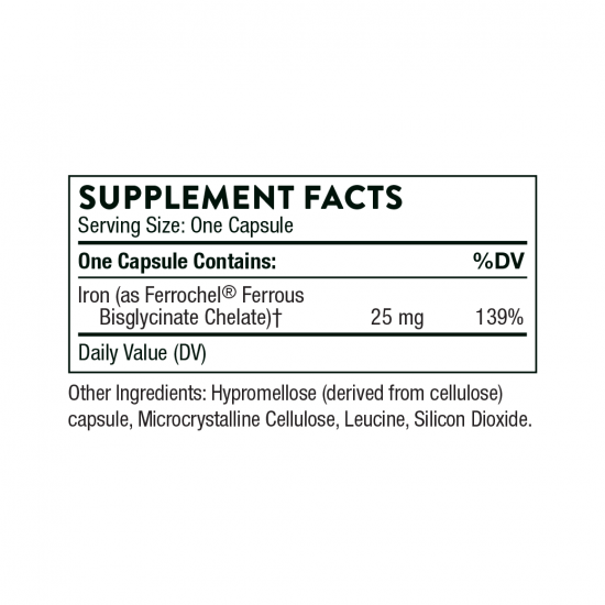 THORNE Iron Bisglycinate ธาตุเหล็กดูดซึมสูง สำหรับนักกีฬา THORNE Iron Bisglycinate ธาตุเหล็กดูดซึมสูง สำหรับนักกีฬา