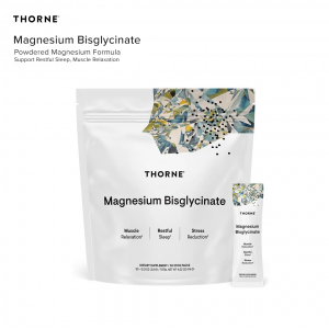 THORNE Magnesium Bisglycinate แมกนีเซียมรูปแบบดูดซึมสูง เสริมการนอนหลับและผ่อนคลายกล้ามเนื้อ