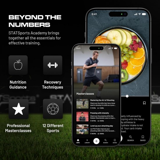 STATSports Academy GPS Soccer Tracker Vest เสื้อติดตามประสิทธิภาพกีฬา Advanced All-in-One Sports Tracker with Drills, Coaching & Nutrition