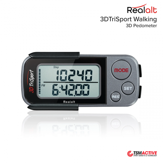 Realalt 3DTriSport Pedometer เครื่องนับก้าวแบบ 3D Tri-Axis Sensor ใช้งานง่าย พกพาสะดวก