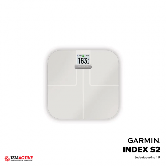 Garmin Index S2 เครื่องชั่งน้ำหนักอัจฉริยะ ตรวจวัดมวลร่างกาย