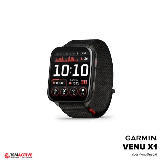 Garmin Venu X1 สมาร์ทวอทซ์ GPS ฟิตเนส สุขภาพ ดีไซน์บางเฉียบ