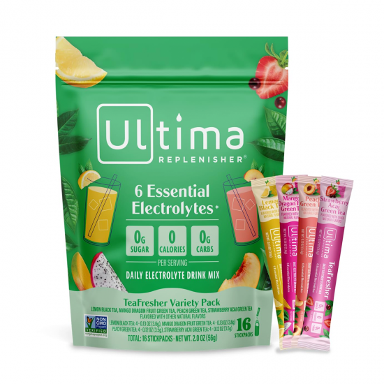 Ultima Replenisher Daily Electrolyte Powder Drink Mix (รวมรสชาติ) เติมเกลือแร่ได้ทุกวัน ไม่มีแคลอรี่