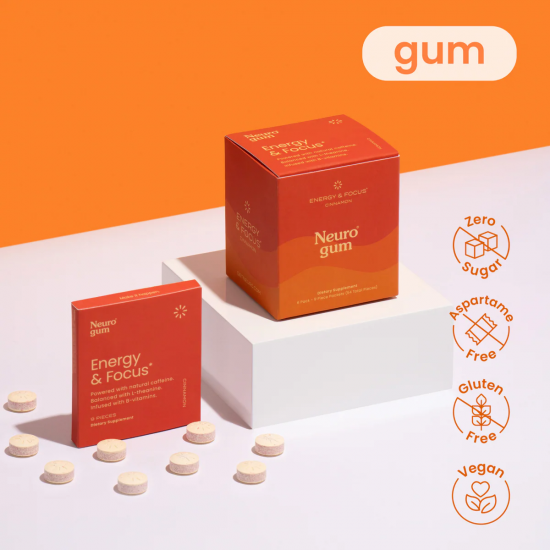 NeuroGum Energy & Focus Gum หมากฝรั่งเพิ่มพลังงาน และสมาธิ NeuroGum Energy & Focus Gum หมากฝรั่งเพิ่มพลังงาน และสมาธิ