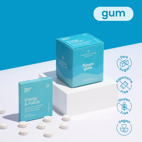 NeuroGum Energy & Focus Gum หมากฝรั่งเพิ่มพลังงาน และสมาธิ NeuroGum Energy & Focus Gum หมากฝรั่งเพิ่มพลังงาน และสมาธิ