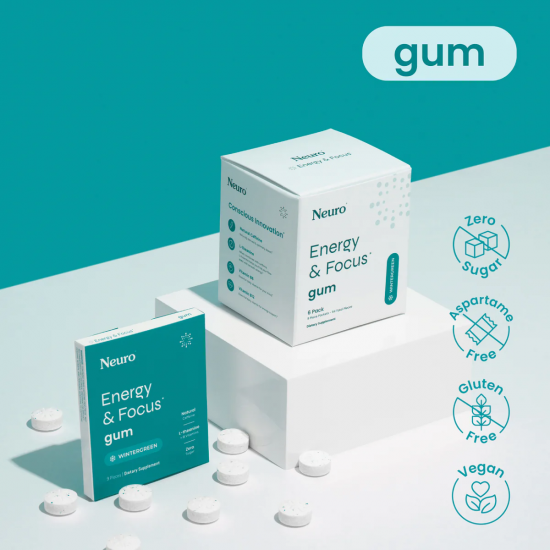 NeuroGum Energy & Focus Gum หมากฝรั่งเพิ่มพลังงาน และสมาธิ NeuroGum Energy & Focus Gum หมากฝรั่งเพิ่มพลังงาน และสมาธิ