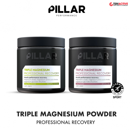 PILLAR Performance TRIPLE MAGNESIUM POWDER แมกนีเซียม ดูดซึมเร็ว ลดตะคริว ช่วยฟื้นฟู และปรับคุณภาพการนอนสำหรับนักกีฬา PILLAR Performance TRIPLE MAGNESIUM POWDER แมกนีเซียม ดูดซึมเร็ว ลดตะคริว ช่วยฟื้นฟู และปรับคุณภาพการนอนสำหรับนักกีฬา