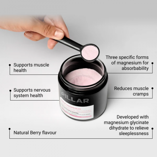 PILLAR Performance TRIPLE MAGNESIUM POWDER แมกนีเซียม ดูดซึมเร็ว ลดตะคริว ช่วยฟื้นฟู และปรับคุณภาพการนอนสำหรับนักกีฬา PILLAR Performance TRIPLE MAGNESIUM POWDER แมกนีเซียม ดูดซึมเร็ว ลดตะคริว ช่วยฟื้นฟู และปรับคุณภาพการนอนสำหรับนักกีฬา