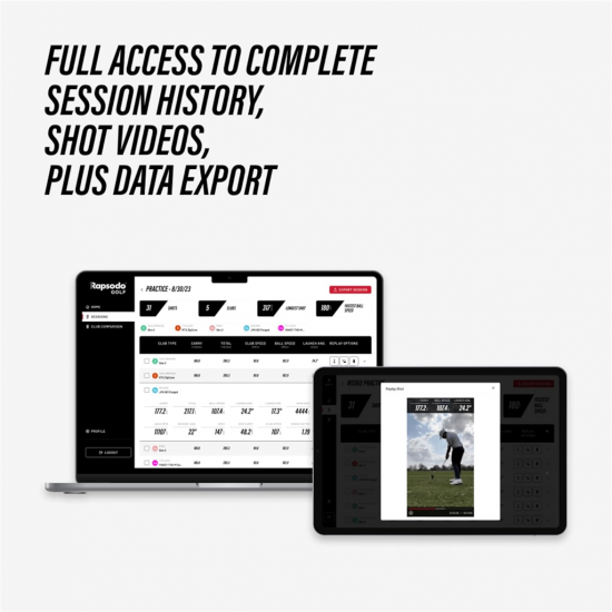 Rapsodo MLM2PRO เครื่องวัดสวิงและจำลองสนามกอล์ฟ Launch Monitor, Simulators for Home & Training Rapsodo MLM2PRO เครื่องวัดสวิงและจำลองสนามกอล์ฟ Launch Monitor, Simulators for Home & Training
