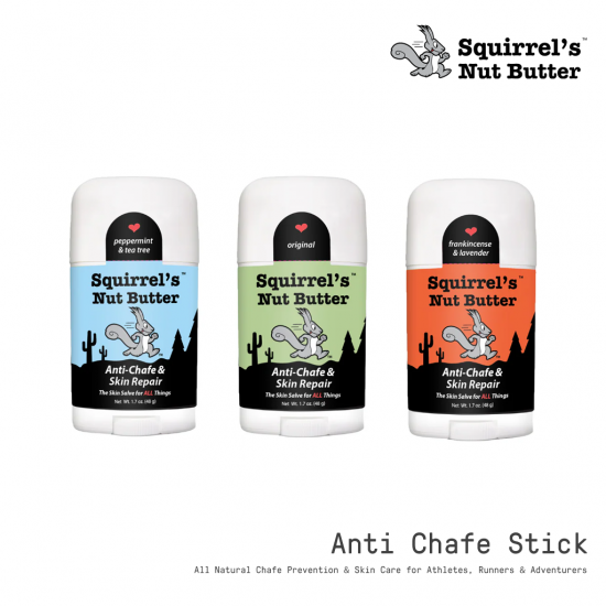 Squirrel's Nut Butter Anti Chafe Stick (1.7 oz) บาล์มกันเสียดผิว สำหรับนักวิ่ง นักปั่น และสายกีฬา Squirrel's Nut Butter Anti Chafe Stick (1.7 oz) บาล์มกันเสียดผิว สำหรับนักวิ่ง นักปั่น และสายกีฬา