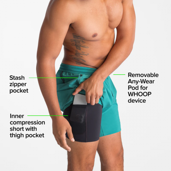 WHOOP Men's Training Short กางเกงออกกำลังกาย ใช้งานร่วมกับอุปกรณ์ WHOOP 5.0 / MG WHOOP Men's Training Short กางเกงออกกำลังกาย ใช้งานร่วมกับอุปกรณ์ WHOOP 5.0 / MG