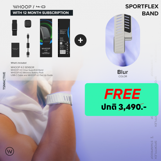 WHOOP 4.0 Onyx (Peak) สายรัดข้อมือวัดชีพจร ติดตามสุขภาพ ฟิตเนส (12 Month Subscription) WHOOP 4.0 Onyx (Peak) สายรัดข้อมือวัดชีพจร ติดตามสุขภาพ ฟิตเนส (12 Month Subscription)
