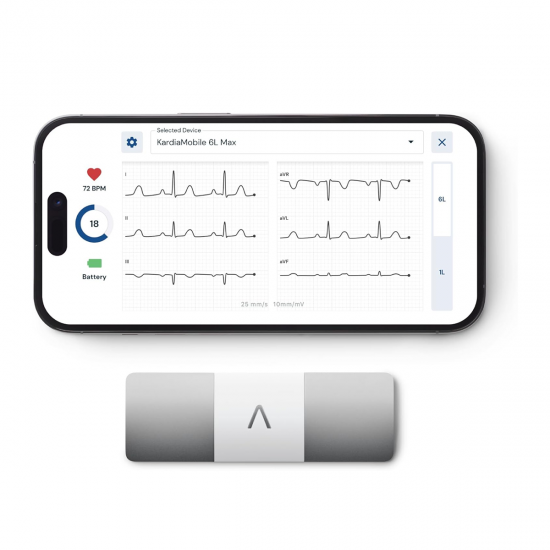 KardiaMobile 6L Max เครื่องบันทึก EKG 6-Lead with 12-Month Subscription KardiaMobile 6L Max เครื่องบันทึก EKG 6-Lead with 12-Month Subscription