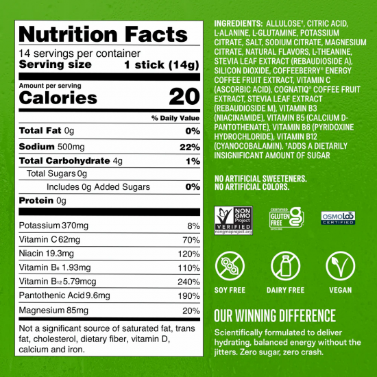 Liquid I.V. (Sugar Free) Energy Hydration Multiplier เกลือแร่ (14 Servings) เพิ่มพลังงาน เติมน้ำเร่งด่วน ดูดซึมรวดเร็ว Liquid I.V. (Sugar Free) Energy Hydration Multiplier เกลือแร่ (14 Servings) เพิ่มพลังงาน เติมน้ำเร่งด่วน ดูดซึมรวดเร็ว