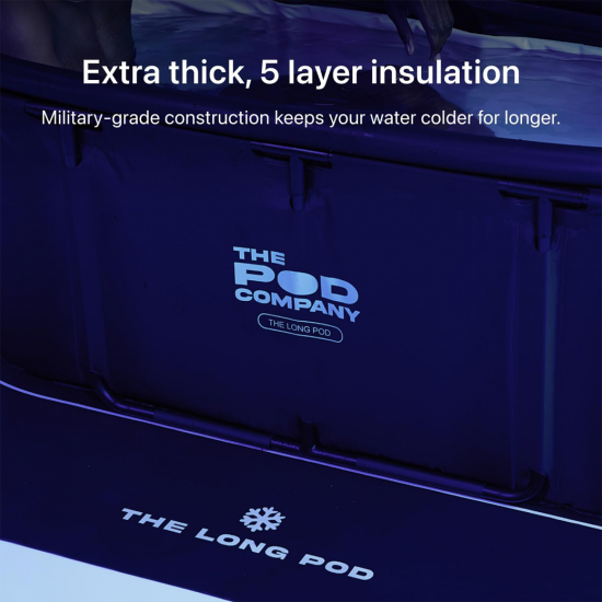 The Pod Company - Long Pod - Extra-Large Portable Ice Bath Tub อ่างน้ำเย็นใหญ่พิเศษ (126 แกลลอน) 