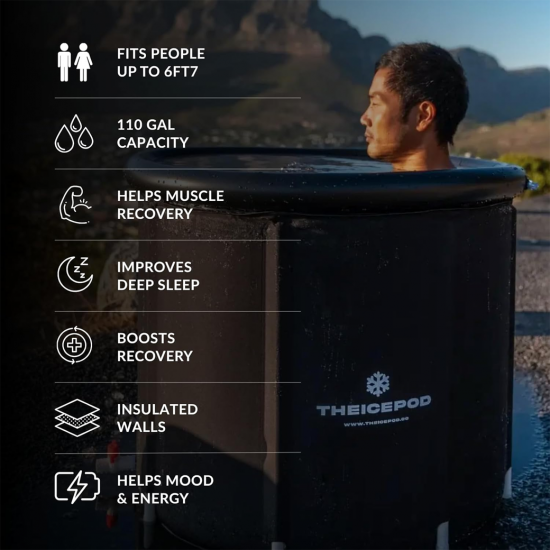 The Pod Company - Ice Pod Pro 110 Gallon อ่างน้ำแข็งฟื้นฟูร่างกายแบบพกพา