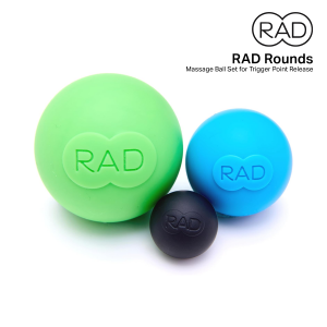RAD Rounds 3 Density Yoga Massage Ball Set for Deep Tissue Myofascial Release (3-Pack)