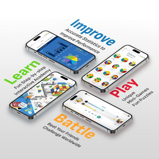 GoCube Edge (Full Pack) Smart Bluetooth Speed Cube ลูกบิดรูบิคอัจฉริยะ เชื่อมต่อแอป เล่นสนุก ฝึกสมอง และแข่งขันกับคนทั่วโลก