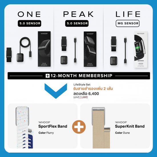 WHOOP 5.0 / MG (ONE / PEAK / LIFE) Health and Fitness Wearable (FREE 12-Month Membership)