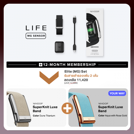 WHOOP 5.0 / MG (ONE / PEAK / LIFE) Health and Fitness Wearable (FREE 12-Month Membership)
