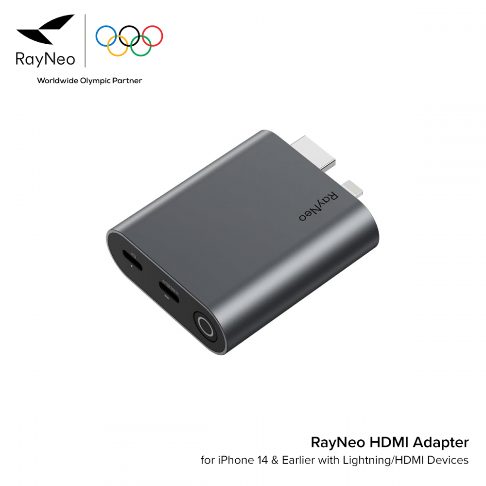 RayNeo HDMI Adapter for iPhone 14 & Earlier อะแดปเตอร์พร้อมแบตใน