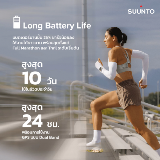 Suunto Run 2 สมาร์ทวอทช์ GPS วิ่ง Offline Music 