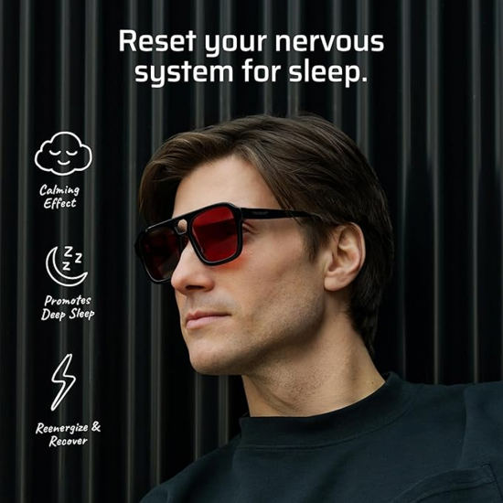 TrueDark by Dave Asprey  Twilights Red Lenses แว่นตากรองแสงเบอร์ เพื่อการหลับลึกและการฟื้นฟูระดับสูงสุด