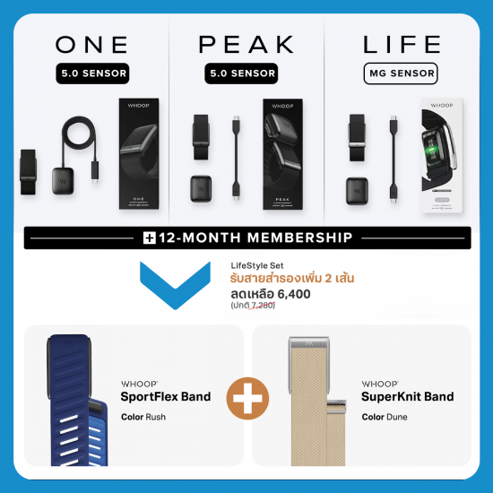 WHOOP 5.0 / MG (ONE / PEAK / LIFE) Health and Fitness Wearable (FREE 12-Month Membership)
