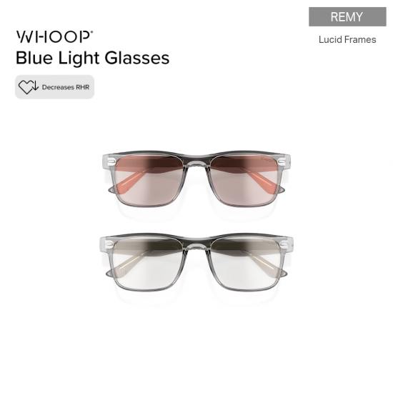 WHOOP Blue Light Glasses (Remy Lucid Frames) แว่นกรองแสงสีฟ้าสำหรับการฟื้นฟูร่างกาย