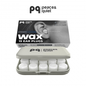 Peace&Quiet PQ Wax Ear Plugs (15 Count) ที่อุดหูซิลิโคนแว็กซ์แบบปั้นได้ ลดเสียงรบกวน ใส่นอนสบาย และช่วยป้องกันน้ำเข้าหู