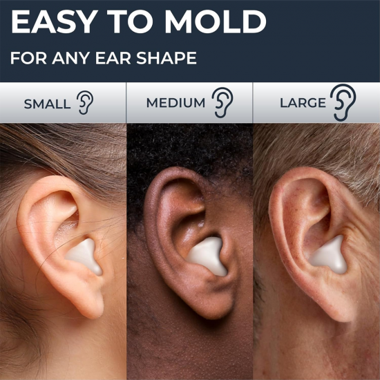 Peace&Quiet PQ Wax Ear Plugs (15 Count) ที่อุดหูซิลิโคนแว็กซ์แบบปั้นได้ ลดเสียงรบกวน ใส่นอนสบาย และช่วยป้องกันน้ำเข้าหู