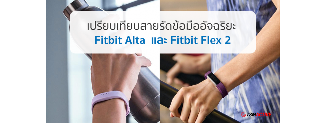 เปรียบเทียบสายรัดข้อมืออัจฉริยะ Fitbit Alta  และ Fitbit Flex 2