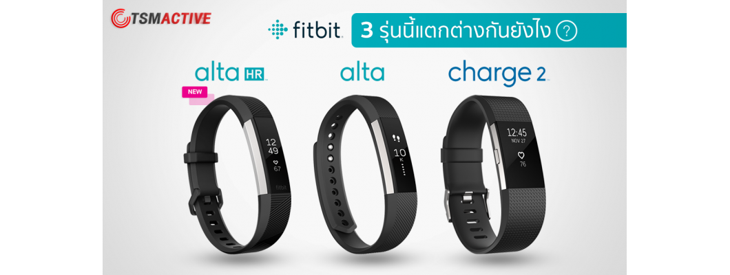 ความแตกต่างของ Fitbit Alta HR กับ Fitbit Alta และ Fitbit Charge 2 เลือกให้เหมาะกับการใช้งาน