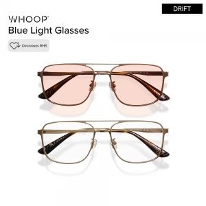 WHOOP Blue Light Glasses (Drift Light Gold) แว่นกรองแสงสีฟ้าสำหรับการฟื้นฟูร่างกาย